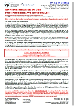 Hinweise stichprobenhafte Kontrollen
